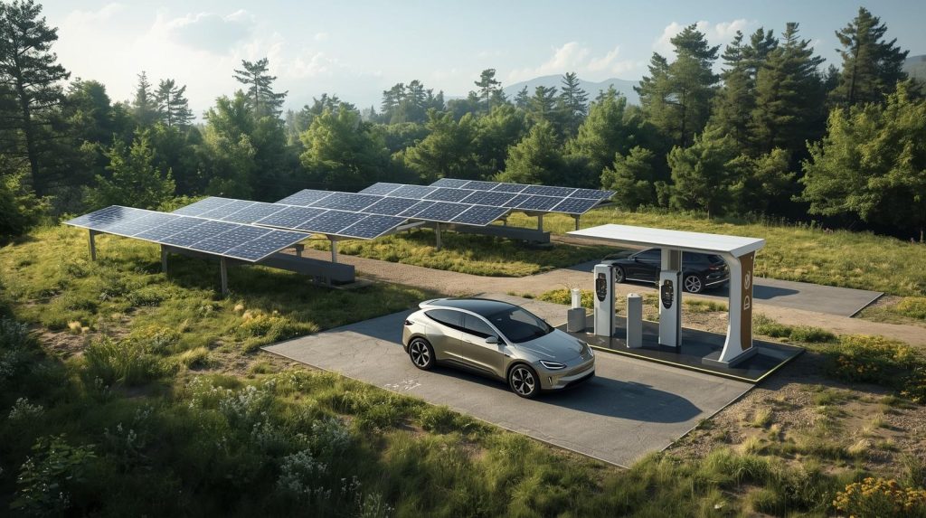 Charging an Electric Vehicle From an Off-Grid Solar System